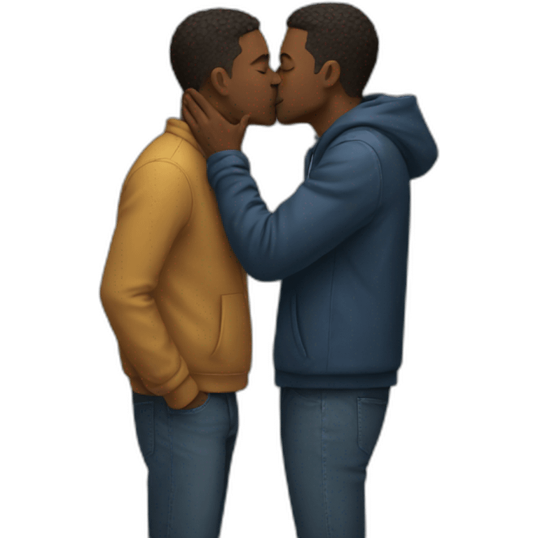 two men kissing emoji