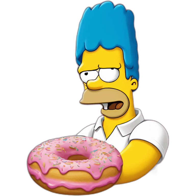 Homer Simpson qui mange un donuts emoji