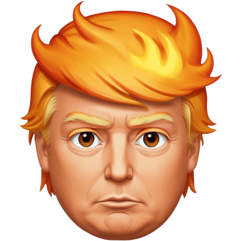 Donald Trump Flame hair emoji