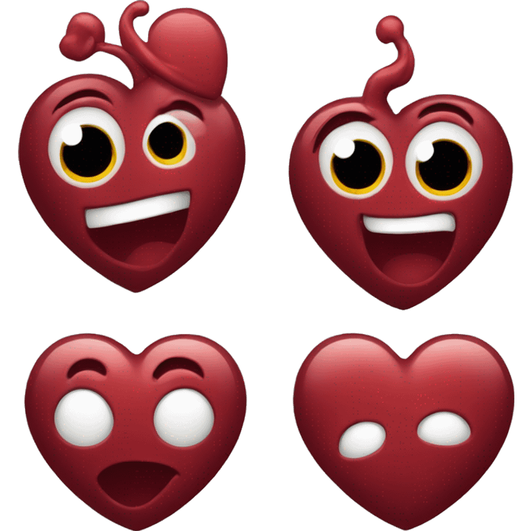 Dark red heart glossy  emoji