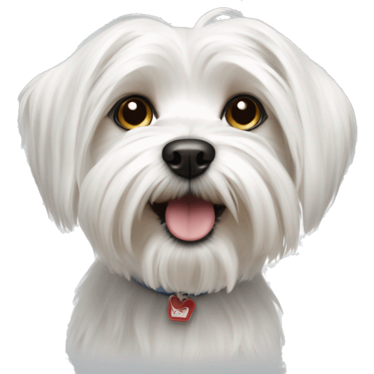 Maltese terrier dog white emoji