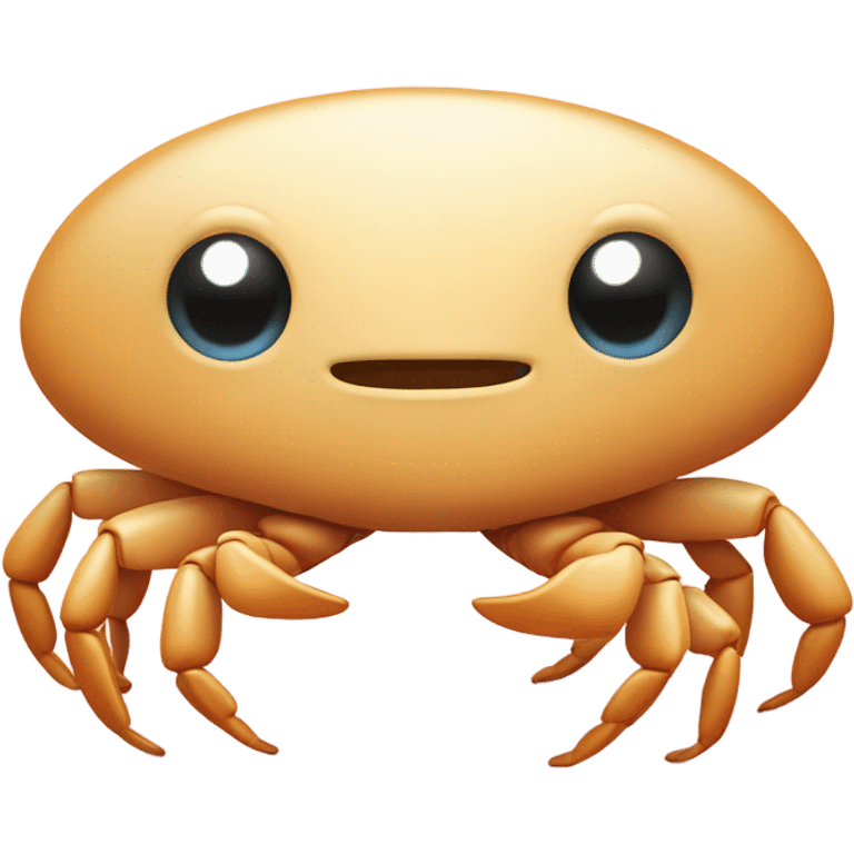 Crab happy with blond hair  emoji