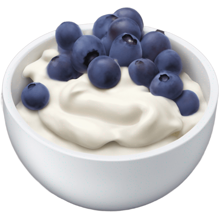 yoghurt bowl with grapes and blueberries emoji