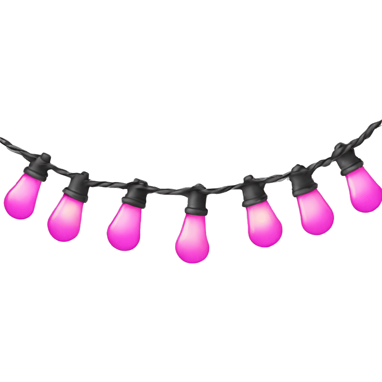 pink string of christmas lights emoji