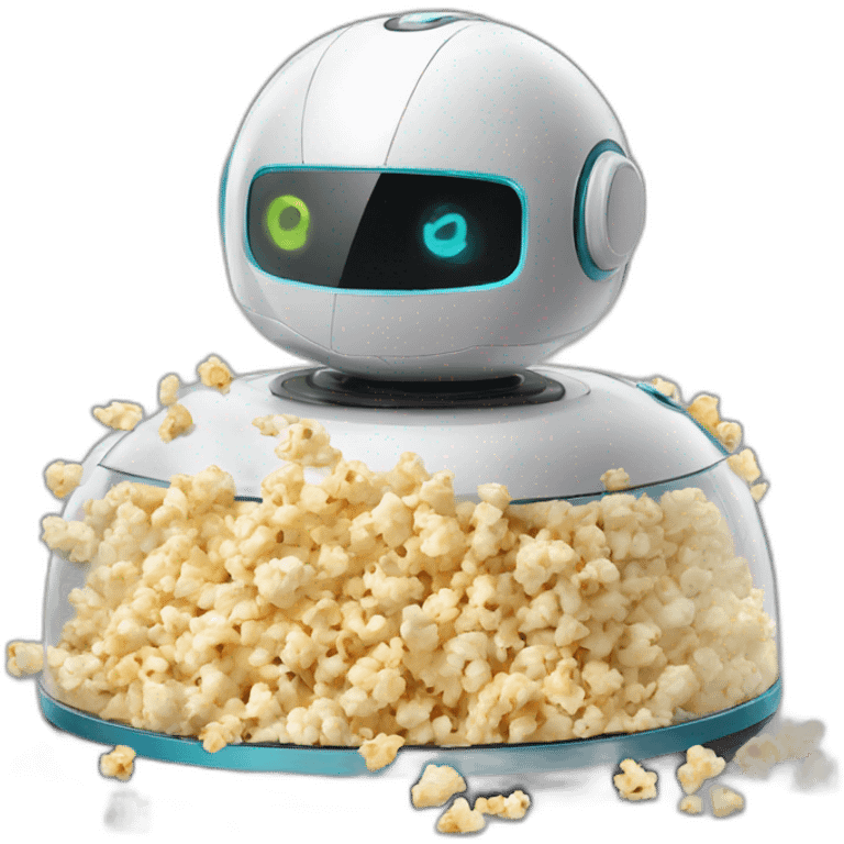 robot vacuum cleaner popcorn emoji