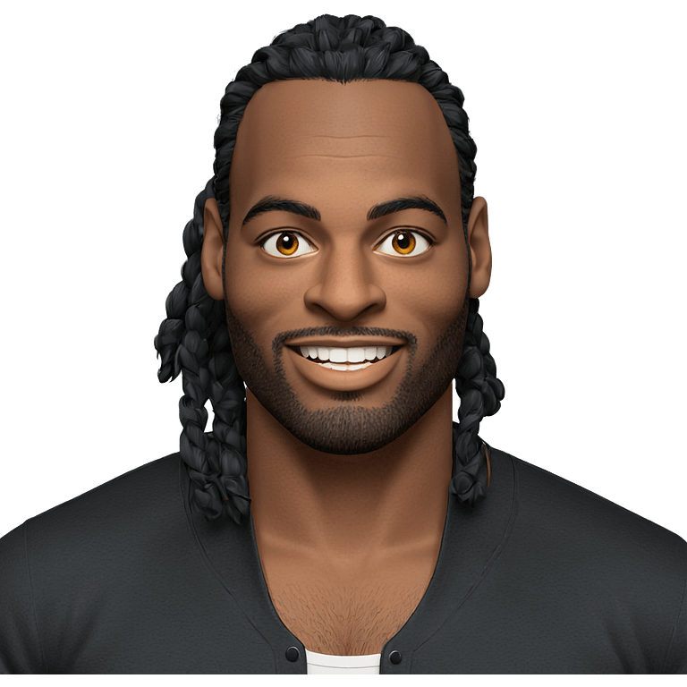 smiling dark-skinned male portrait emoji