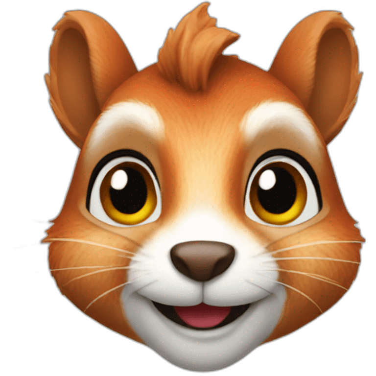 squirrel with bright makeup emoji