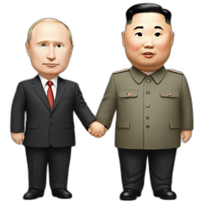 putin and kim jong-un holding hands emoji