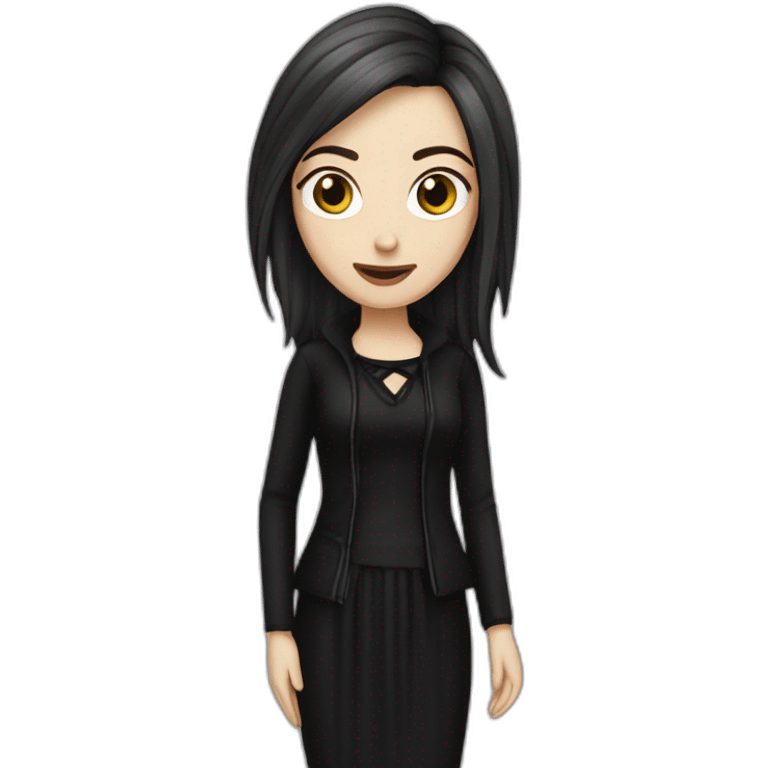 Caucasian-Mum-woman-goth-brown-hair-standing emoji