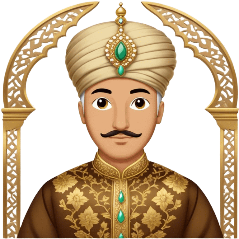 Suleiman the Magnificent – Cinematic Realistic Portrait of Suleiman the Magnificent, depicted as a regal Ottoman sultan in luxurious traditional attire with intricate patterns and a golden turban, his commanding gaze illuminated by warm, historic lighting, exuding majestic authority and timeless grandeur. emoji