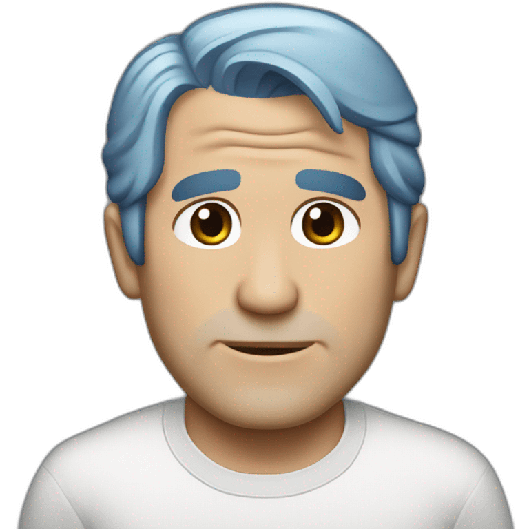 emo blue hair George W. Bush emoji