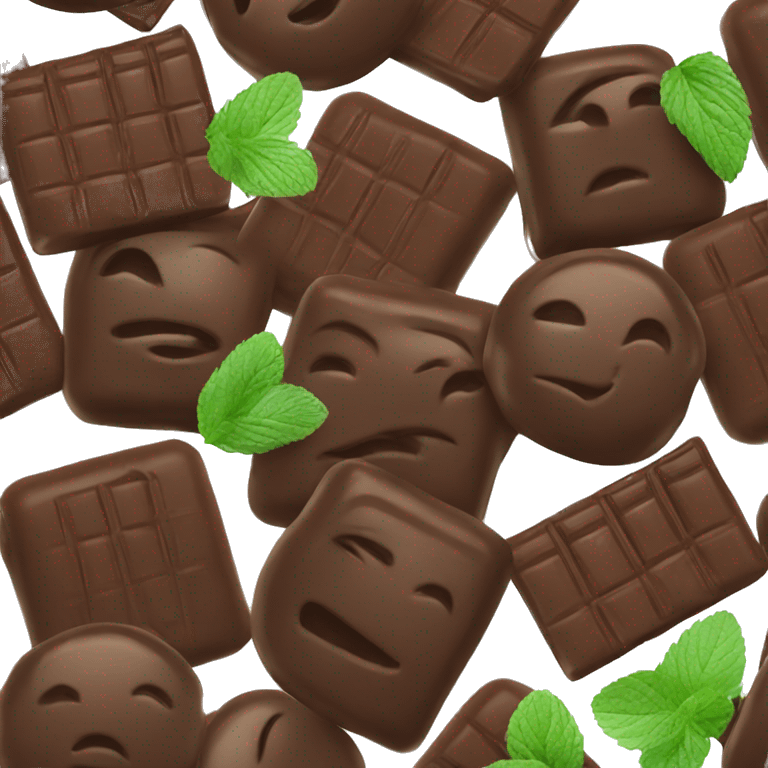 chocolate with mint emoji