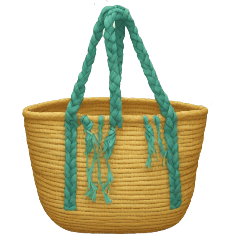 Woven beach bag emoji