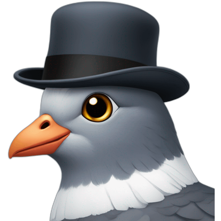 pigeon wearing a bowler hat emoji