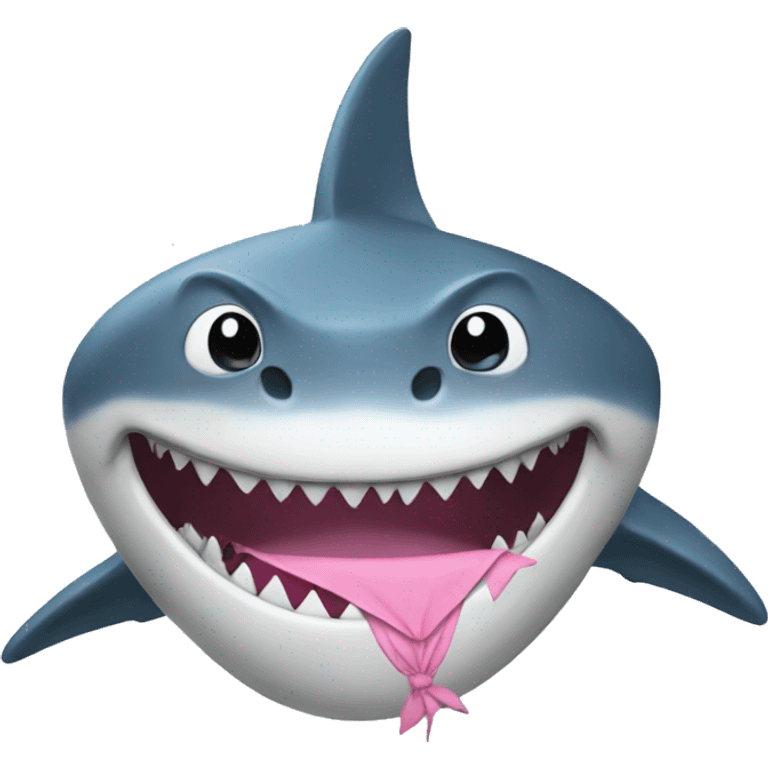 a shark wearing a bra emoji