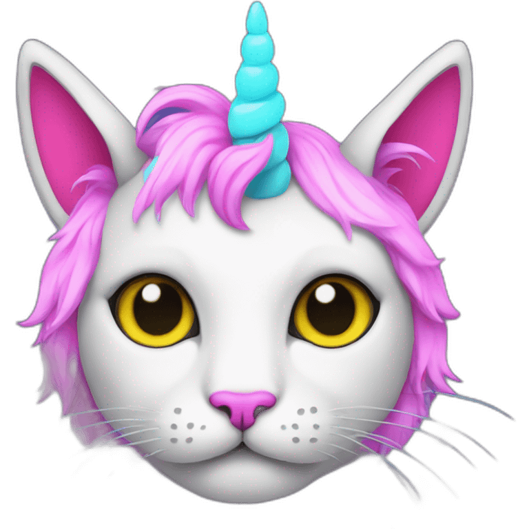 cat unicorn neon emoji