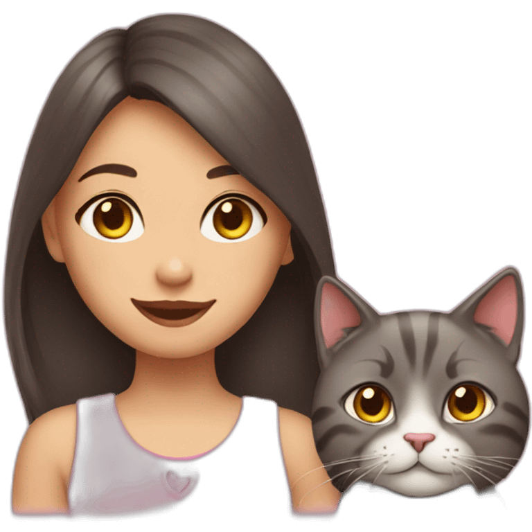 Cat loving girl emoji