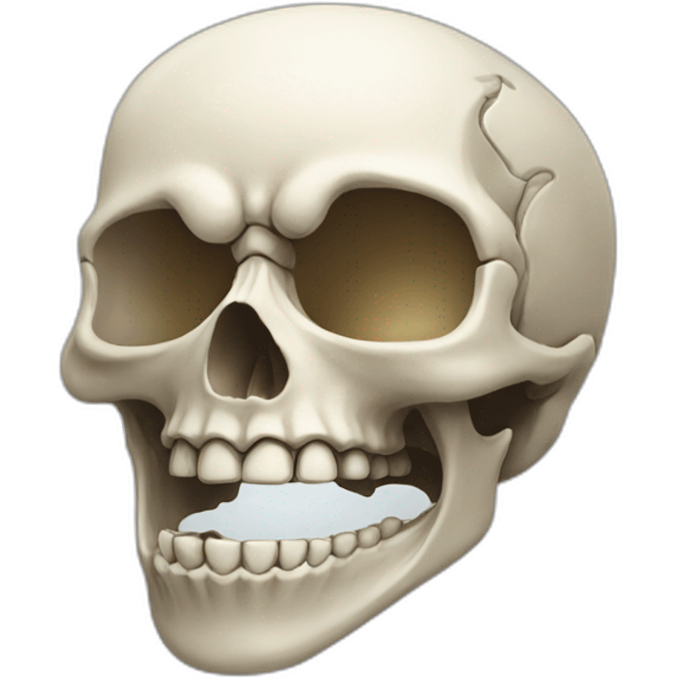 Open mouth skull emoji