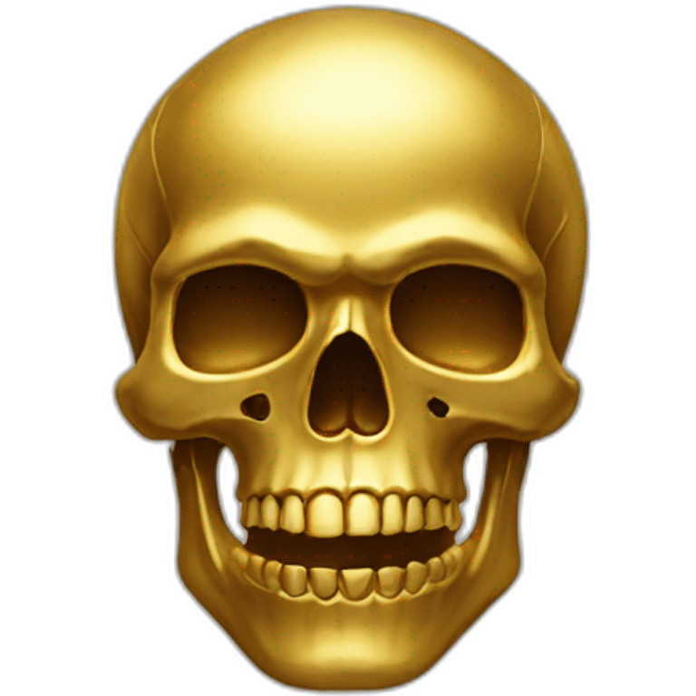 gold skull head emoji