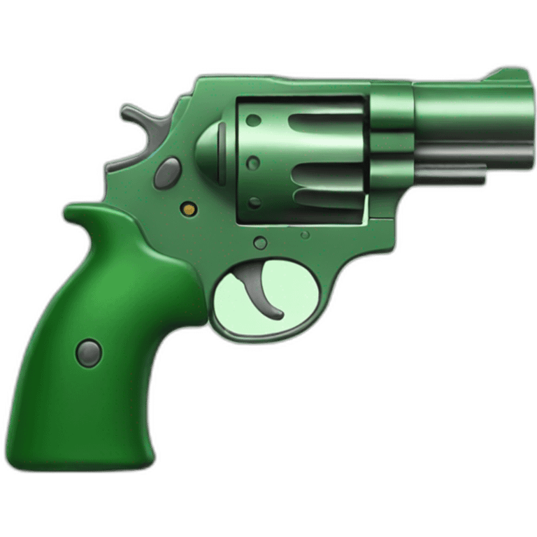 Green colour Pistol emoji