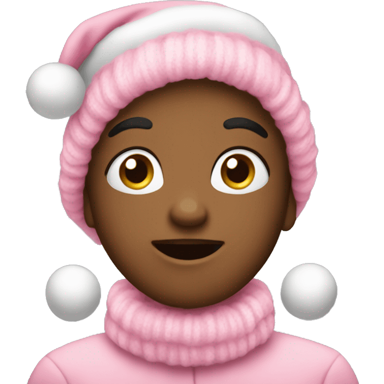 cute pink christmas emojis emoji