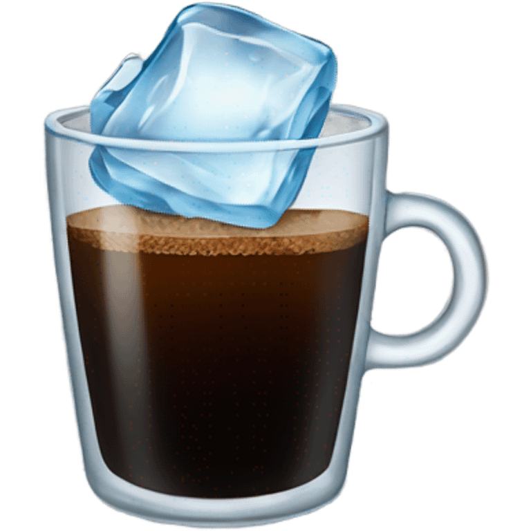 black coffee with ice cubes  emoji