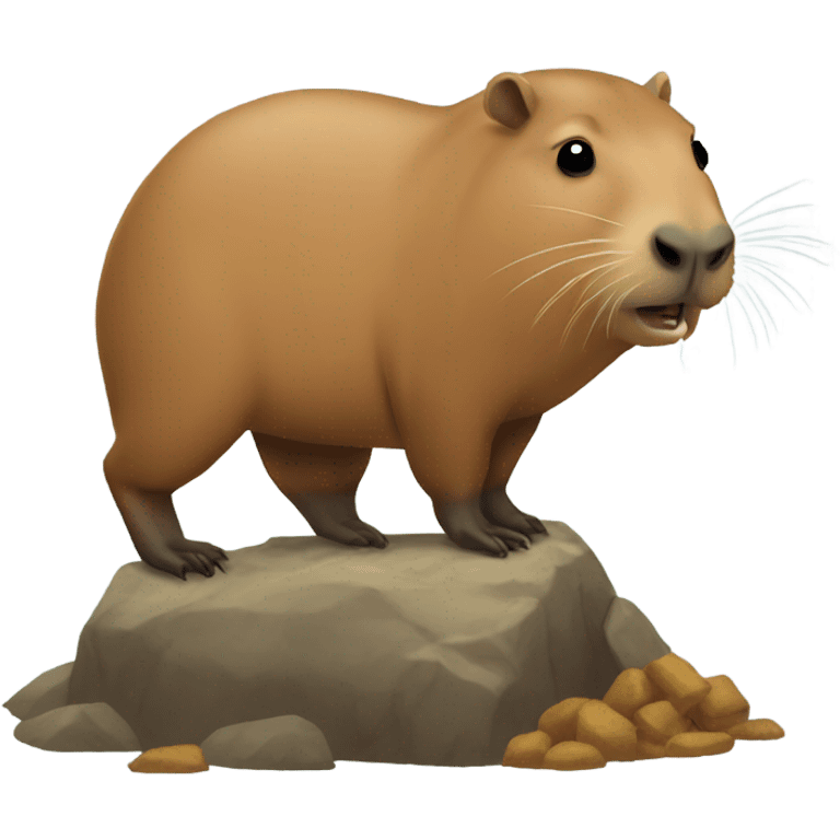 Pooping capybara emoji