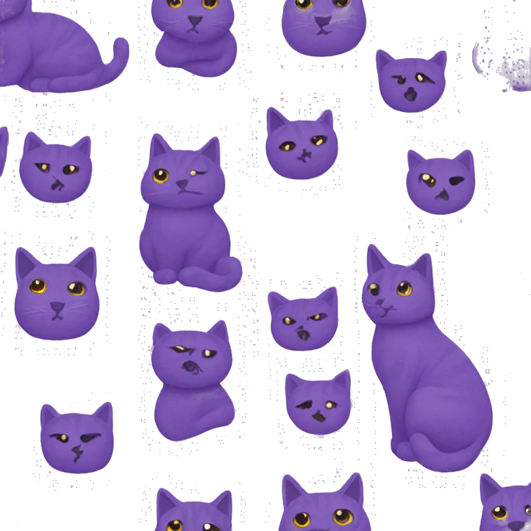 Purple cat sweater emoji