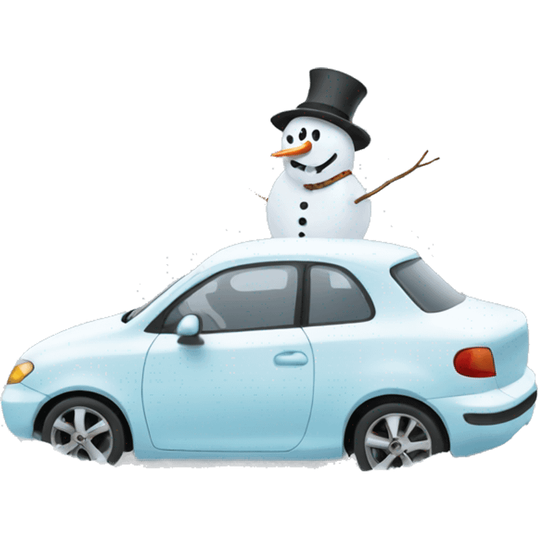 car making a snowman  emoji