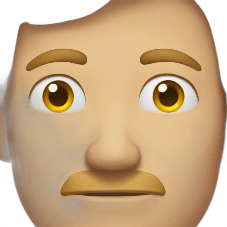 A man pulls his eye with the finger of his hand emoji