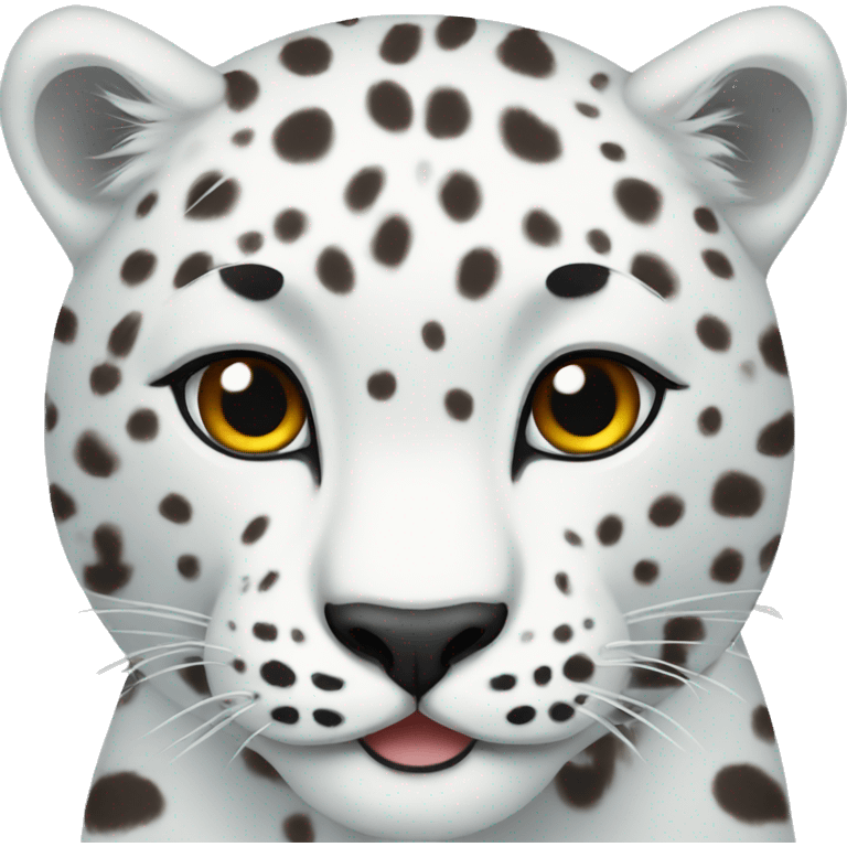 white leopard  emoji