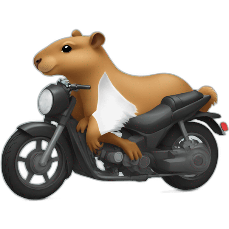 capybara on motocicle emoji