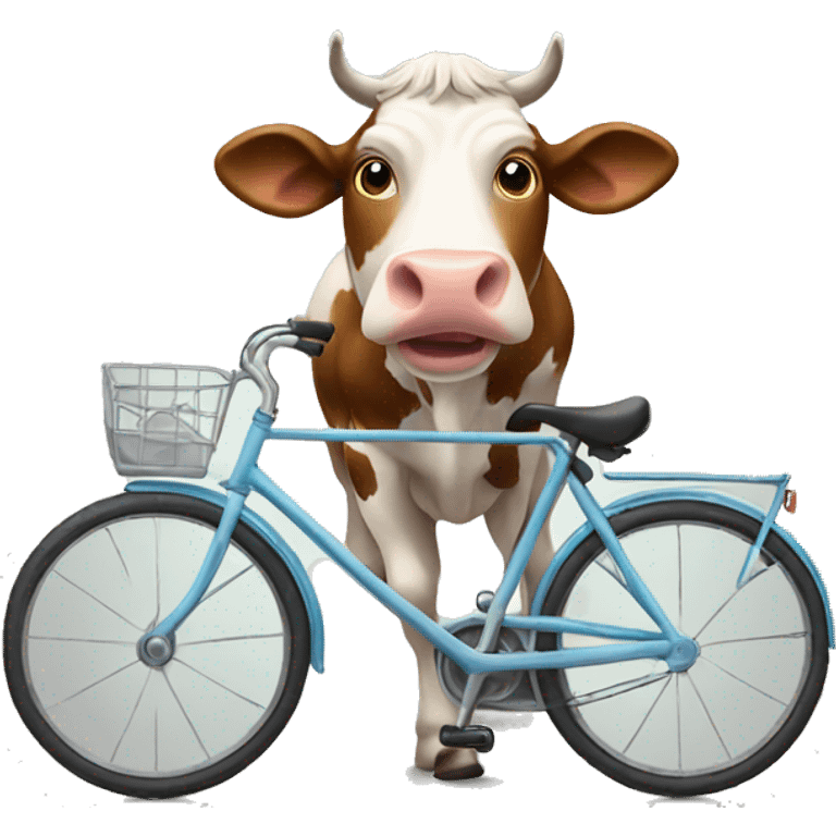 Cow with a bicycle  emoji