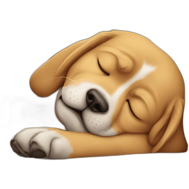 a dog sleeping emoji