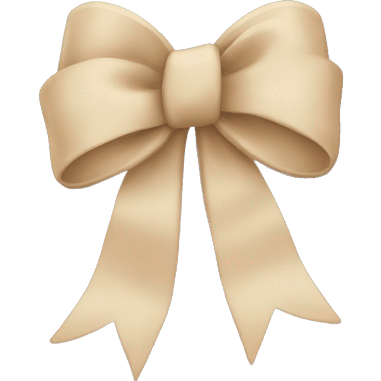 Beige bow emoji