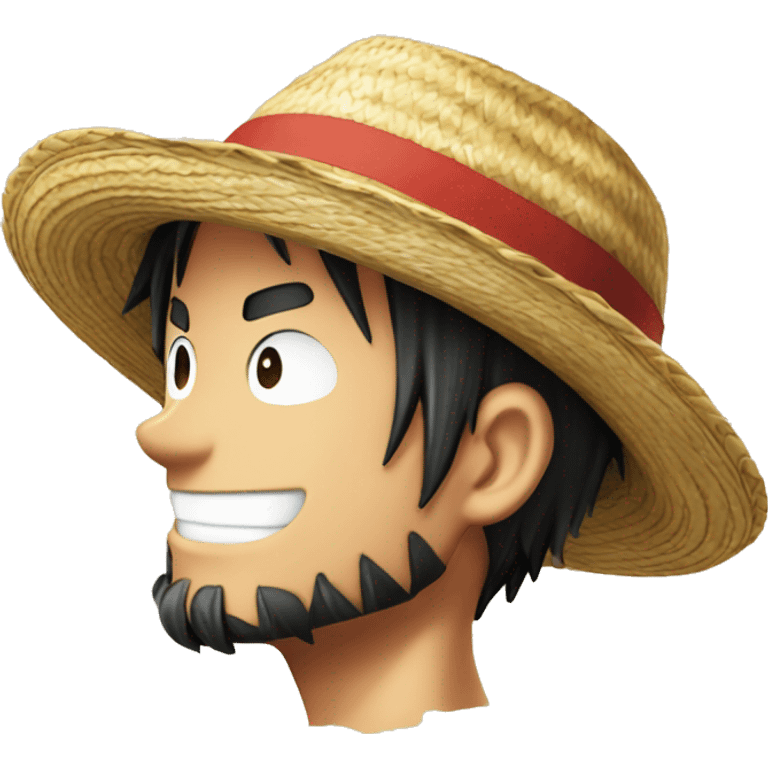 Luffy's straw hat in One Piece emoji