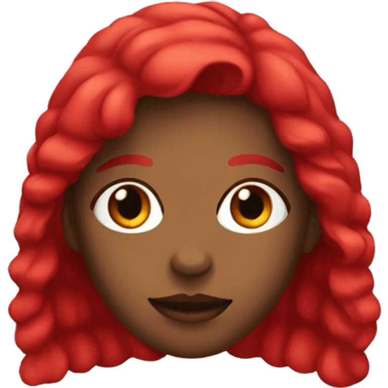 Red girl  emoji