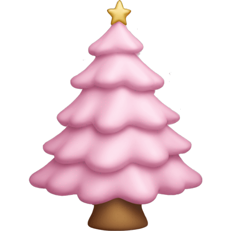 pastel pink christmas tree emoji