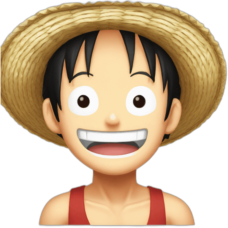 one piece straw hat Luffy emoji