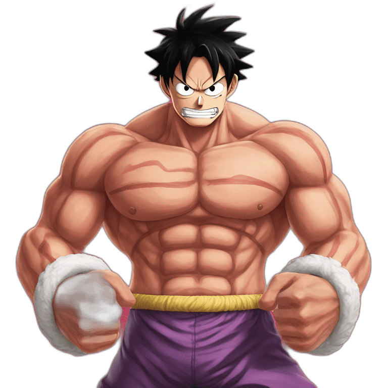 Luffy Gear 4 bras rouge emoji