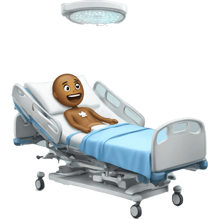 patient in a hospital bed emoji