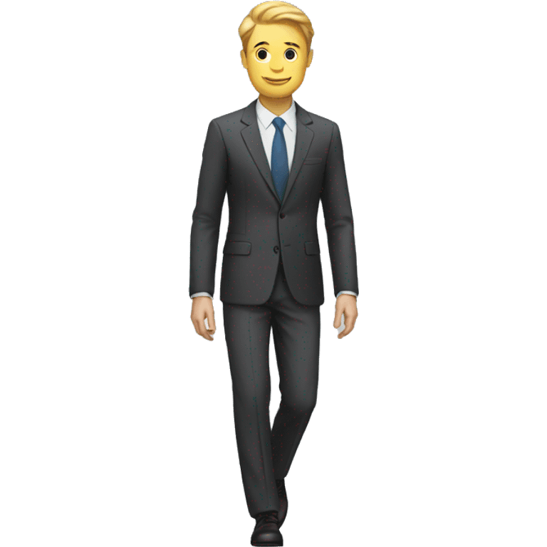 white male with in suit and pants walk emoji