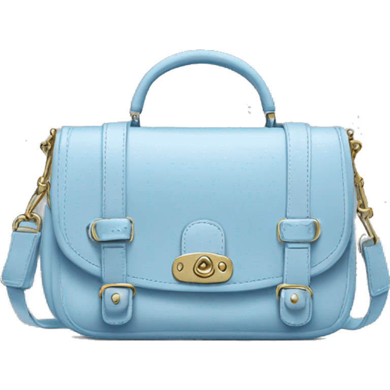 Pastel blue coach bag emoji