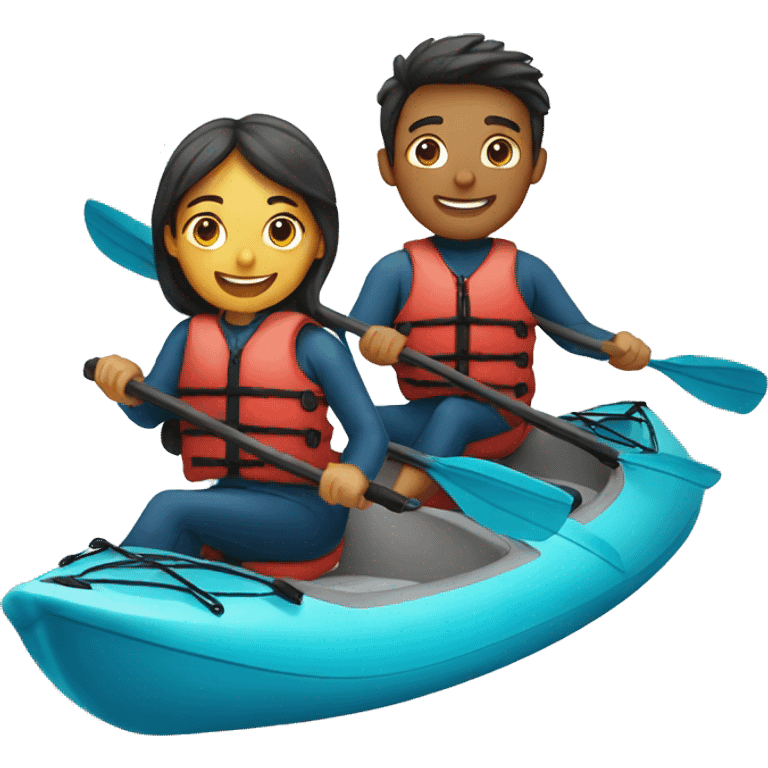 Two people kayaking emoji