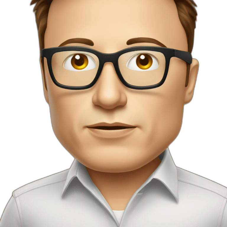 elon musk avec des lunettes emoji