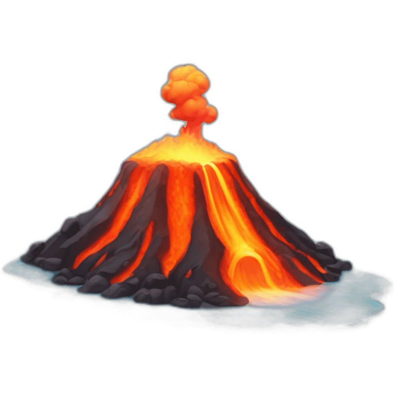 surfing volcano lava emoji