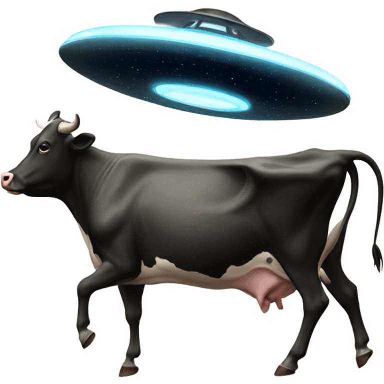 Ufo abducting a Cow emoji