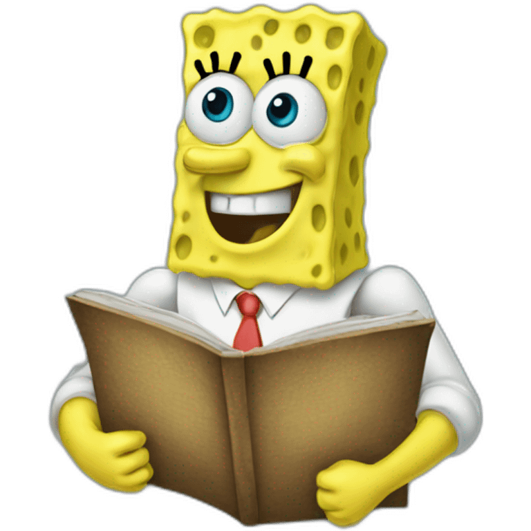 spongebob coding nerd emoji