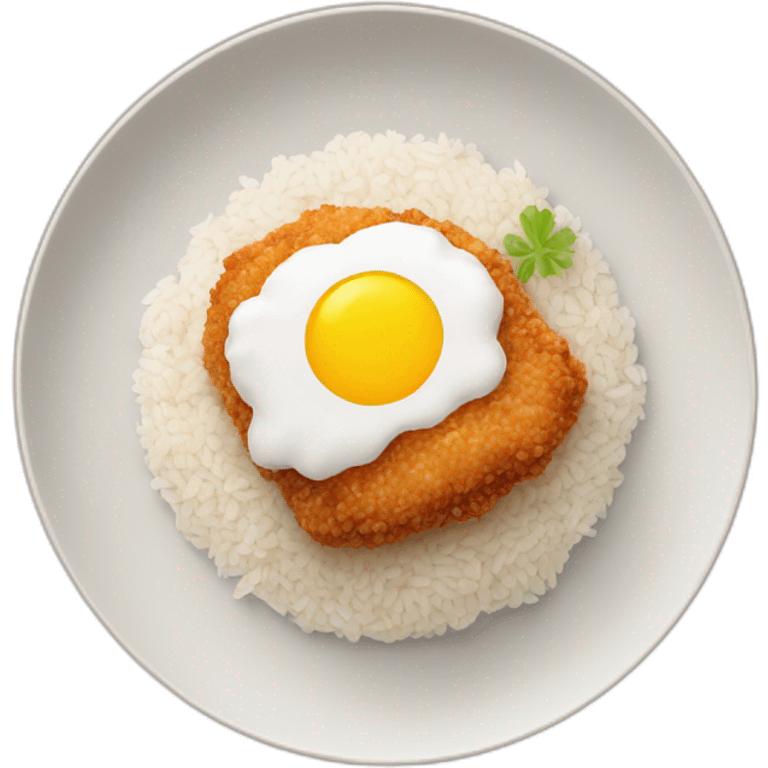 breaded pork on rice emoji