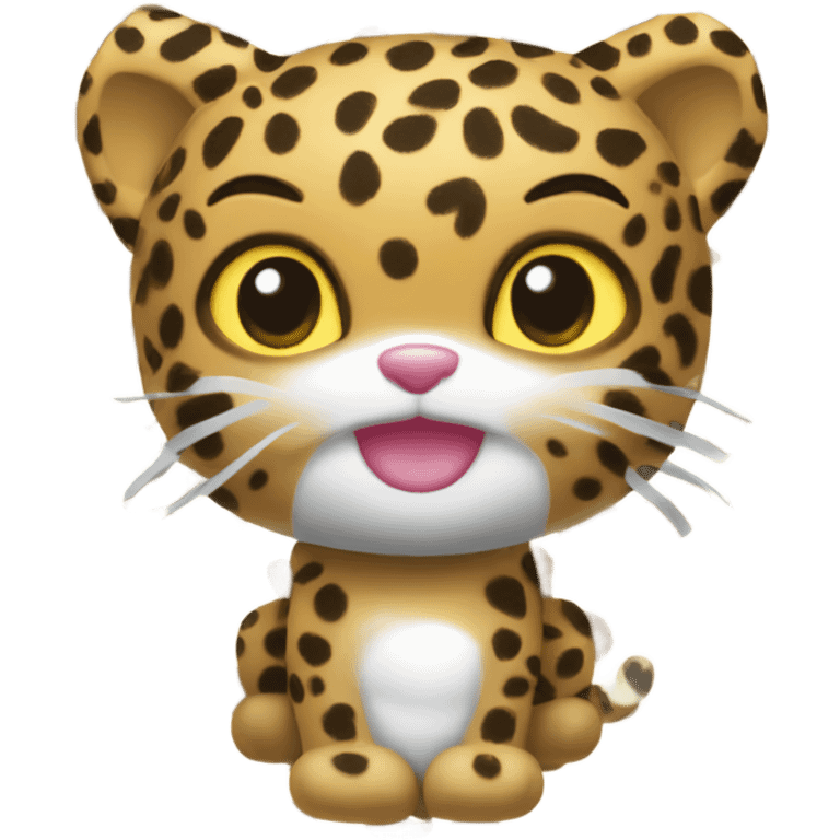 Hello kitty cheeta print emoji